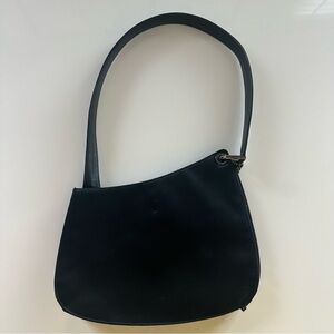 Bally Classic Asymmetrical Satin Evening Black Shoulder Bag Purse